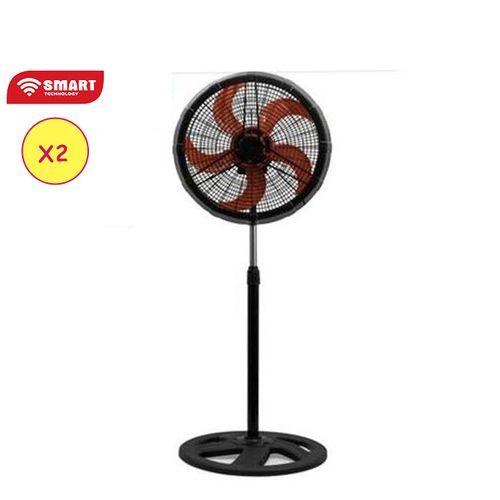 2 Ventilateurs 18" SMART TECHNOLOGY - STV-1877C - (2PCS/CRT) - ORANGE-NOIR - Garantie 1 Mois