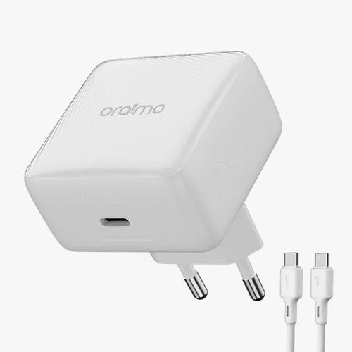 Charger Kit Oraimo OCW-5201E-CC54 – chargeur rapide 20W Type-C vers Type-C, blanc