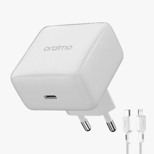 PowerCube 20 Chic OCW-5201E-CL55 – Chargeur Rapide 20W Type-C vers Lightning, Blanc