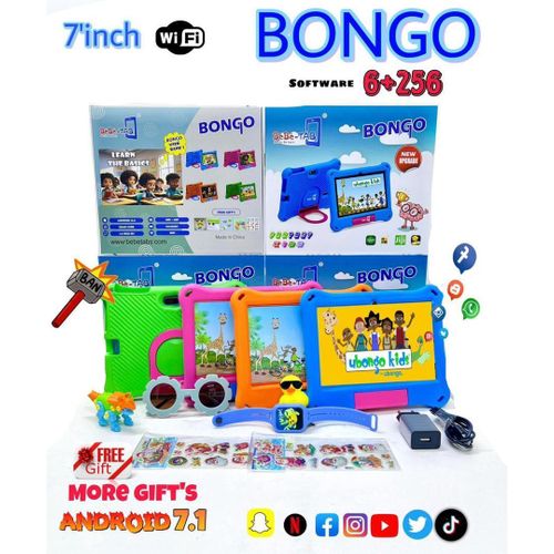 Tablette Éducative BonGo 7” – 6 Go RAM, 256 Go ROM, Caméra 2MP, Bluetooth, Wifi – Idéale pour Enfants et Apprentissage