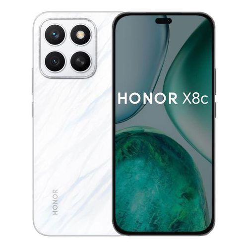 Honor X8c - Smartphone 6.7” AMOLED - 8 Go RAM - 256 Go - 108 Mpx - Batterie 5000 mAh - Chargement 35W - Blanc, Noir, Vert