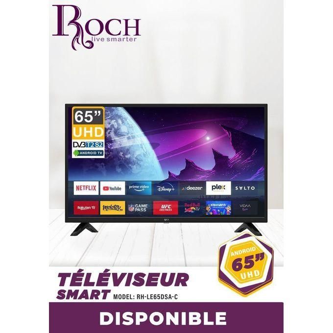 Téléviseur ROCH 65 pouces Smart Google TV noir