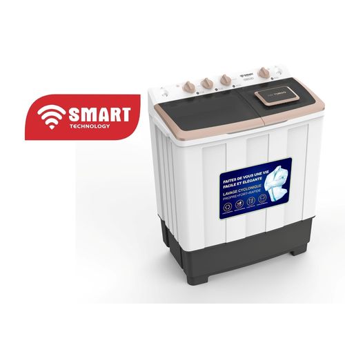 Machine à laver double bac STMLS-12H – 12 Kg – 6 Kg essorage