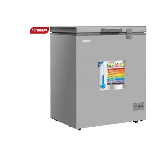 SMART TECHNOLOGY Congélateur Horizontal Couleur Blanc intérieur Avec Vitre 131L(STCC-200VW)-Gris