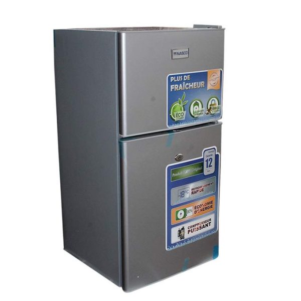 Nasco Refrigerateur - Knasf2-115 – 105 Lt (59Lt+46Lt) - Avec Cle - Argent