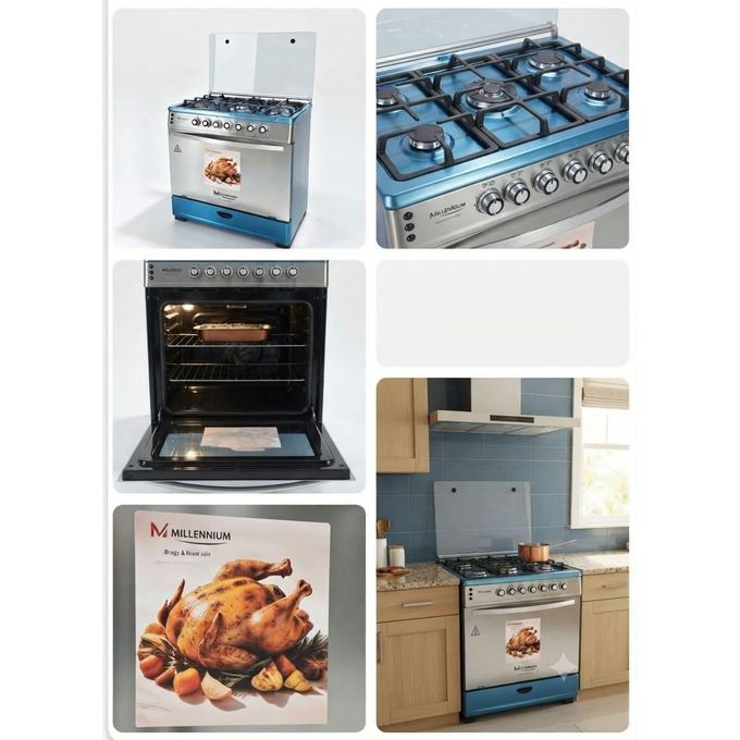 Gazinière Millennium M-9060 – 5 Feux avec Four – 90 × 60 cm – Inox