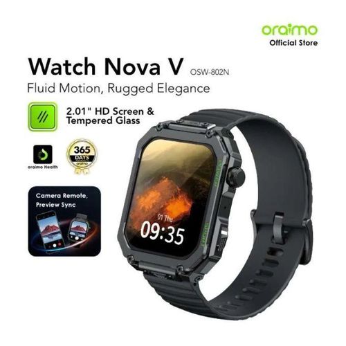 Oraimo OSW-802N smartwatch suivi santé fréquence cardiaque SpO2