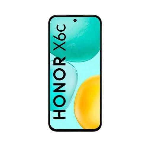 Honor X6c - Smartphone 6.61” - 6 Go RAM - 128 Go ROM - Dual 50 Mpx - Batterie 5300 mAh - Cyan Océan & Noir