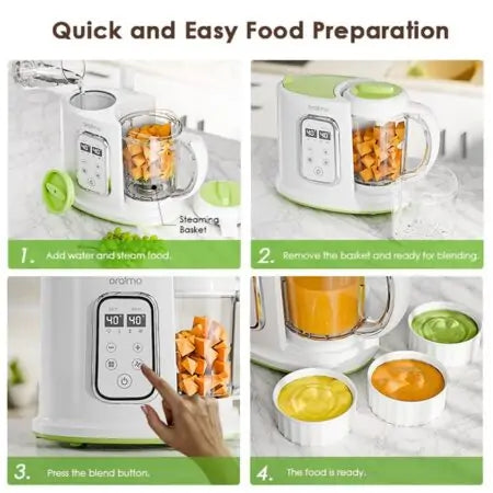 Accessoires inclus du robot culinaire Oraimo OBF-501 pour bébé
