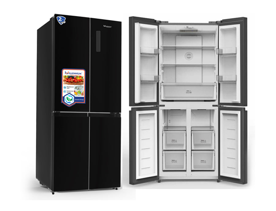 Réfrigérateur américain 4 portes 350 L (noir) Millennium RF-4D450GLS