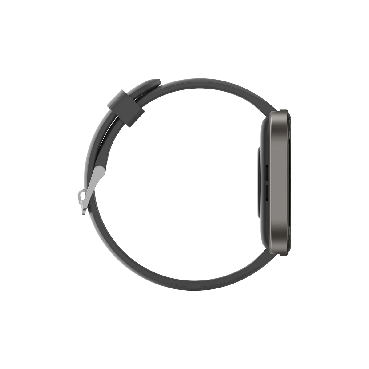 Profil droit de l'Infinix XWatch H5 Pro montrant la finesse du boitier et le bouton lateral