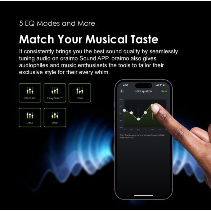 Oraimo - OEB-E105D - Écouteurs Bluetooth - Qualité Supérieure