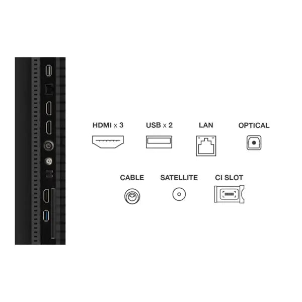TV TCL 50 pouces 50P7K vue 3