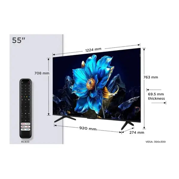 TV TCL 55 pouces 55P7K vue 2