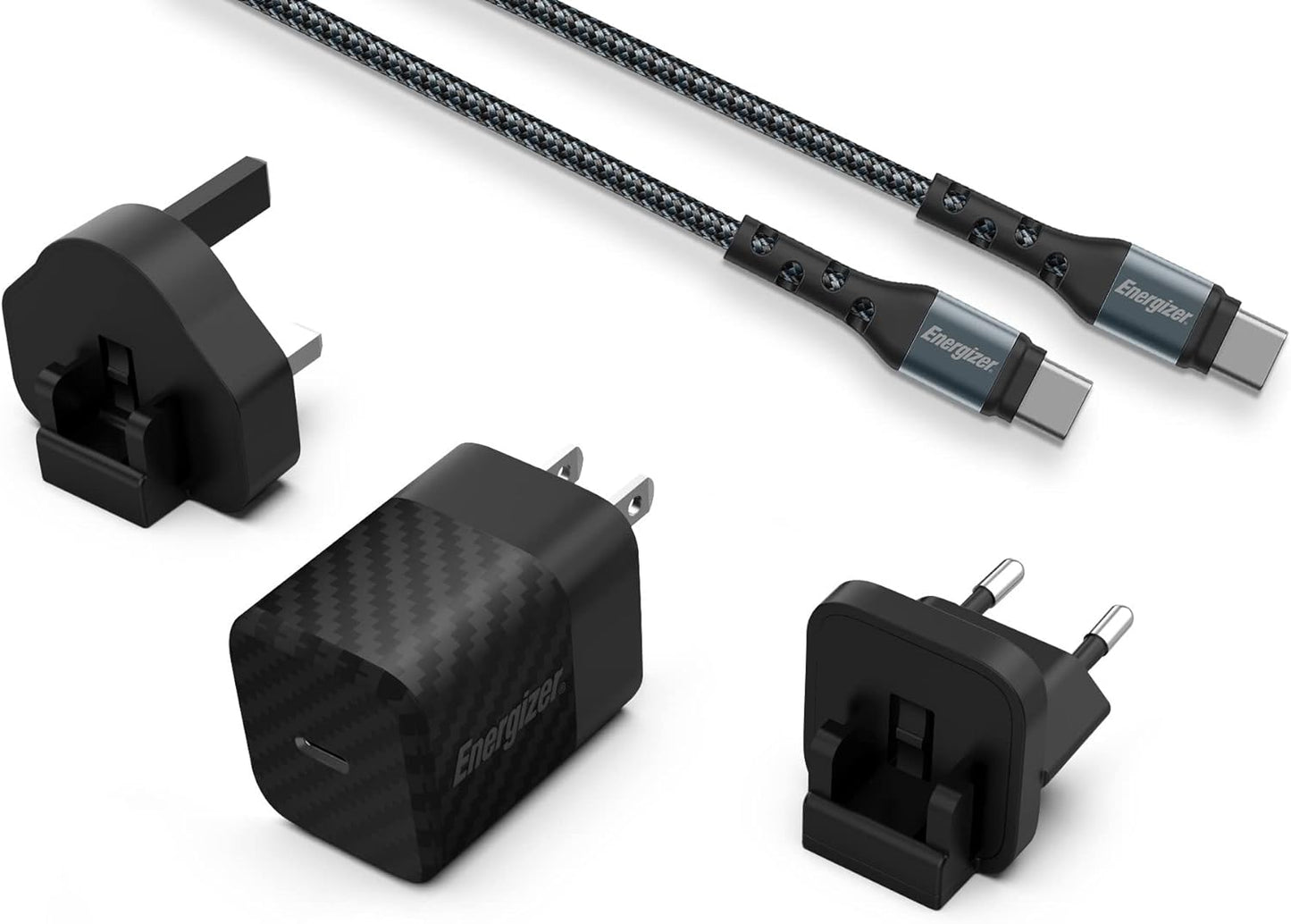 Energizer Wall Charger 20W Multi Plug + USB Type-C Cable A20MUC