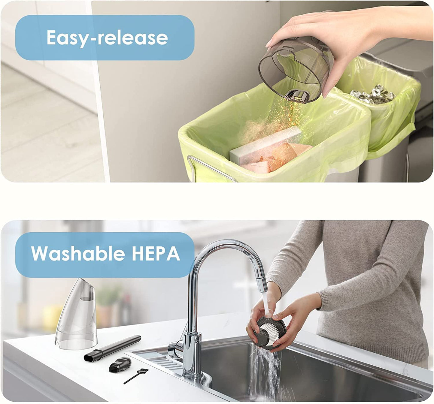 Oraimo OHV-101 – Aspirateur à main sans fil 3-en-1