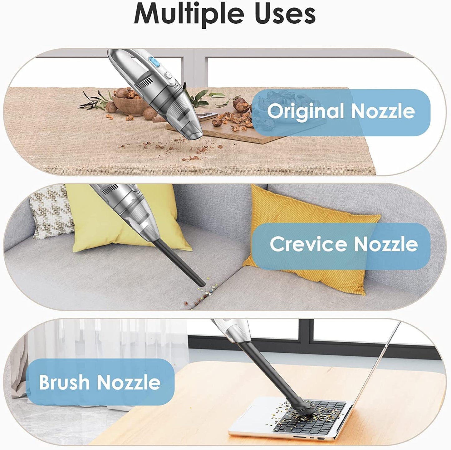 Oraimo OHV-101 – Aspirateur à main sans fil 3-en-1