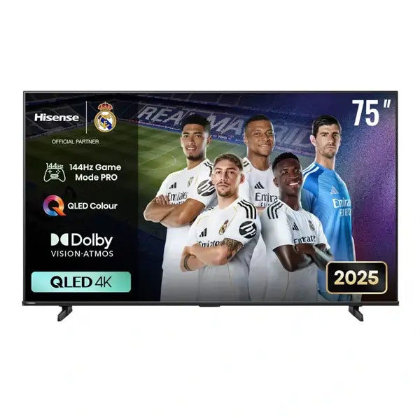 TV Hisense 75″ 4K QLED Connectée Année 2025 VIDAA HDMI Wifi BT Connecteur RJ45 Image IA 75Q7Q