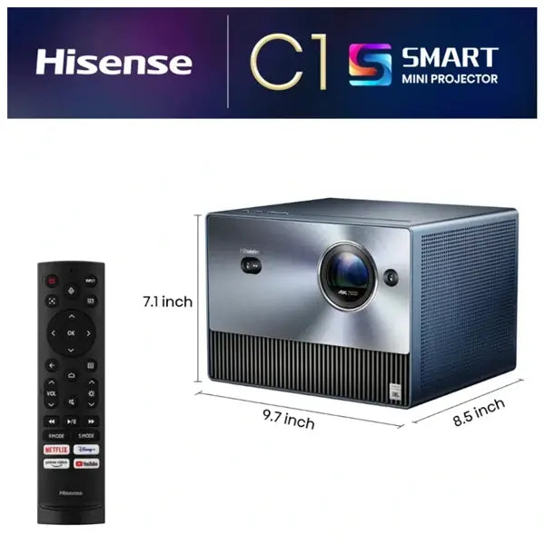 Mini Projecteur Laser Hisense Trichroma VIDAA 4k C1 MINI PROJECTEUR LASER – C1 — vue 2