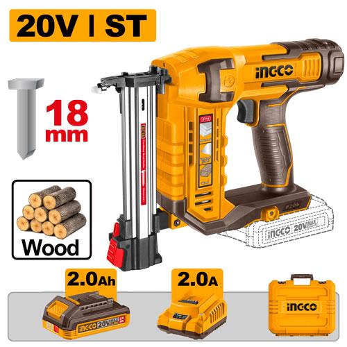 Cloueur à brique 20 V / 18 mm + 1BAT2 Ah + chargeur INGCO CSTLI3808
