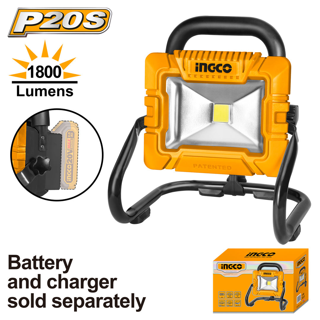 Projecteur LED 20 V / 20 W INGCO CWLI2025 — vue 2