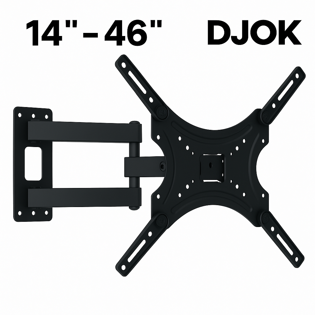 DJOK X400 – Support Mural TV Articulé Type Robot (14" à 46")