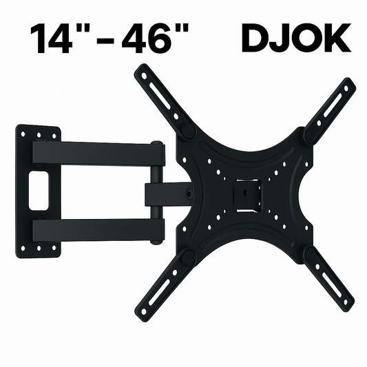 DJOK X400 – Support Mural TV Articulé Type Robot (14" à 46")