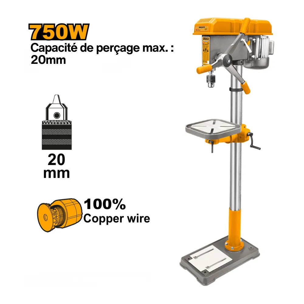 Perceuse à colonne 750 W N- remplace DP207502 INGCO DP207505