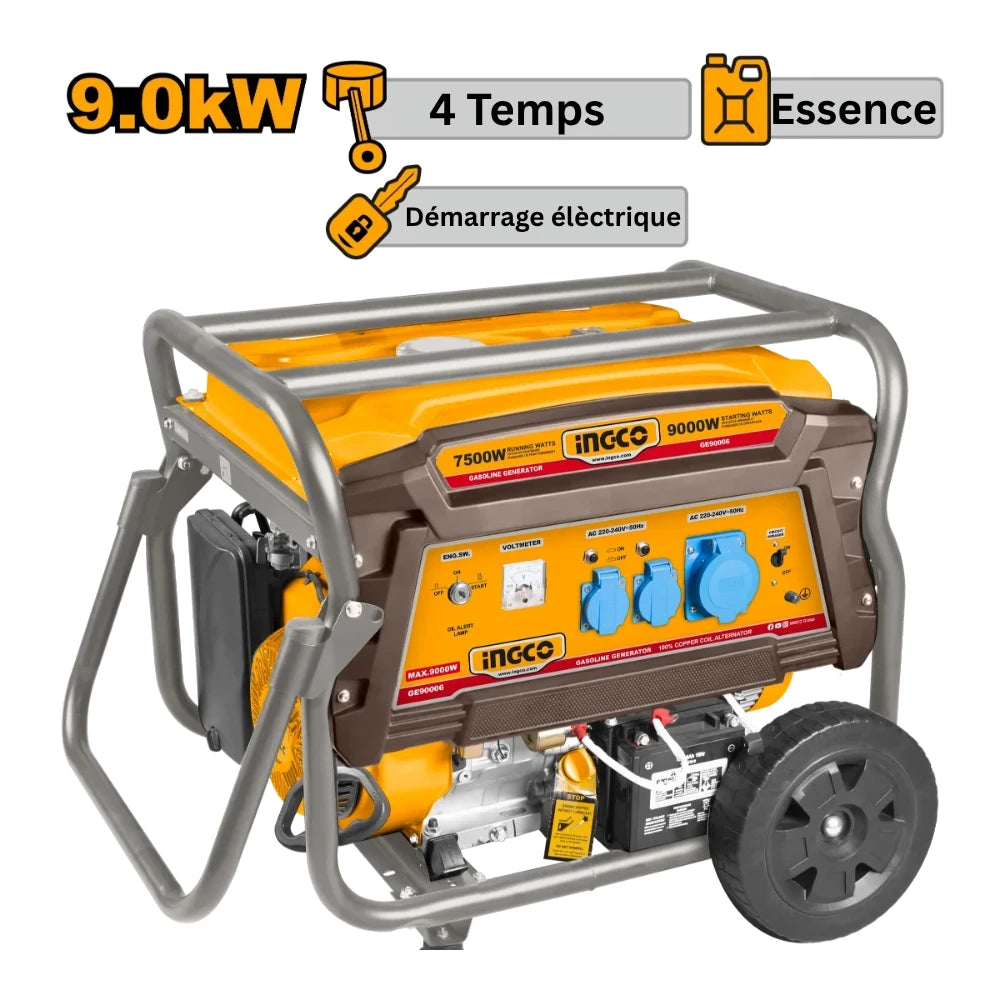 Groupe électrogène essence 9,0 kW - 11 kVA INGCO GE90006