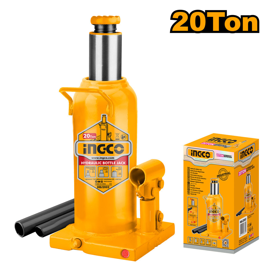 Cric bouteille hydraulique 20 t INGCO HBJ2002 — vue 2