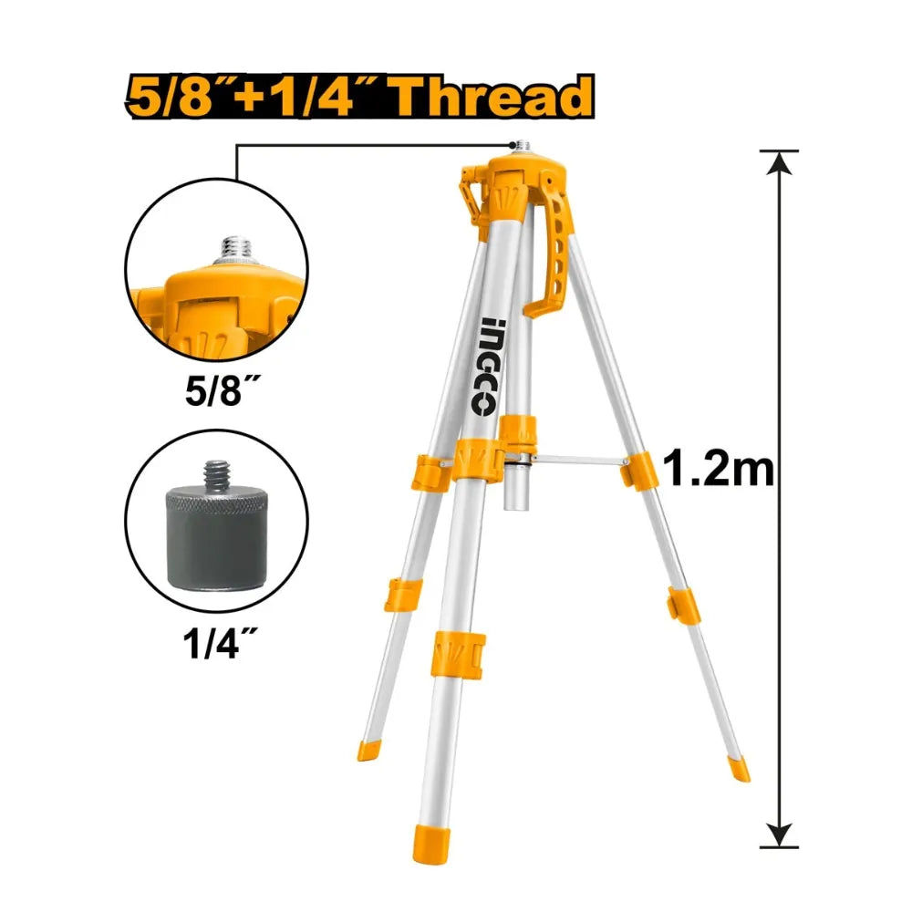 Trepieds pour niveaux laser 1,2 m INGCO HLLT01152