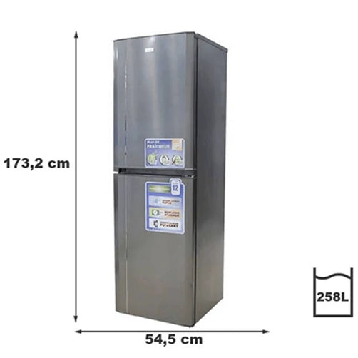 Réfrigérateur combiné double portes Nasco 246 L 4 tiroirs au congélateur HNASD2-33 — vue 2
