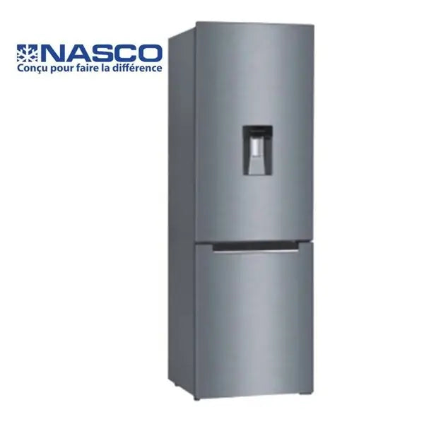 Réfrigérateur combiné avec distributeur d’eau Nasco 252 L 2 Tiroirs +1 casier HNASD2-35WD