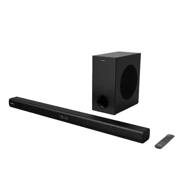 Barre de son sans fil Hisense 200 W Caisson de basse 5 haut parleur USB HDMI Coaxial HS218