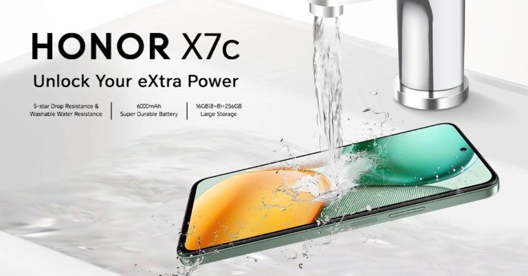 Honor X7c - Smartphone 6.7” IPS LCD - 8 Go RAM - 256 Go - 108 Mpx - Batterie 6000 mAh - Chargement 35W - Blanc, Noir, Vert