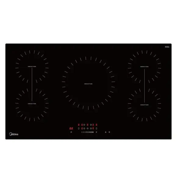 Table de cuisson à induction Inverter Quatro Midea 9400 W 3 zones 9 niveaux de puissance MC-IV10241B2CC-A