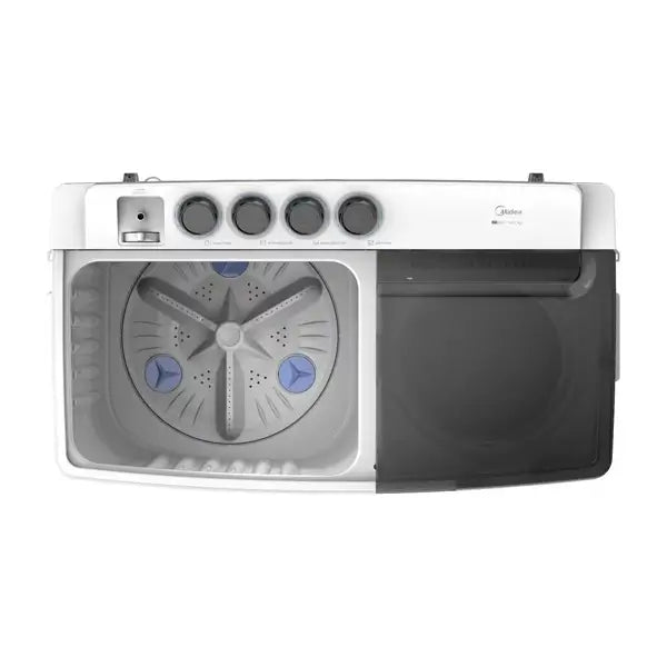 Machine à laver semi automatique Midea 7 kg 445 W Essorage 4 kg Rinçage Ouverture par le MT100W70/WG — vue 2