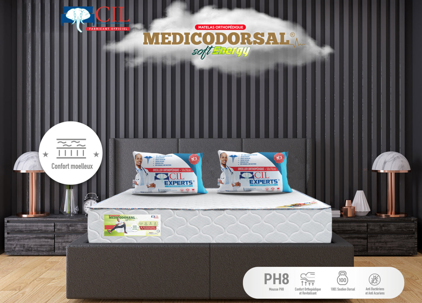 Medicodorsal soft energy PH8 EP 12 - 1 place - 90x190 cm