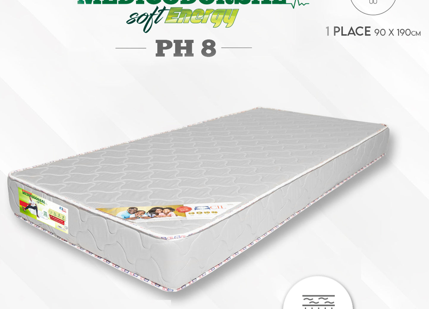Medicodorsal soft energy PH8 EP 15 - 1 place - 90x190 cm