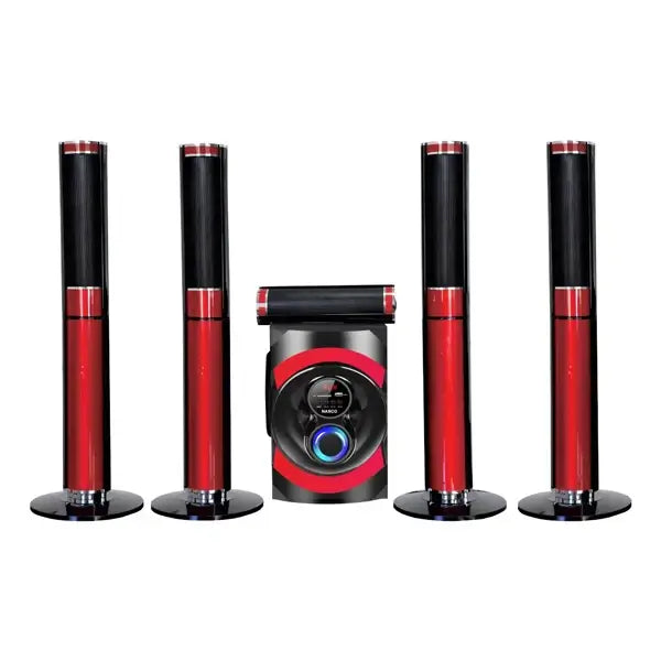 Home cinéma 5.1CH avec télécommande Nasco 45 W 5 haut parleurs Entrées USB AUX Lecteur NAS-HT5.1-N5245