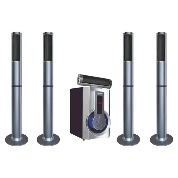 Home cinéma 5.1CH avec télécommande Nasco 45 W 5 haut parleurs Entrées USB AUX Lecteur NAS-HT5.1-N5330