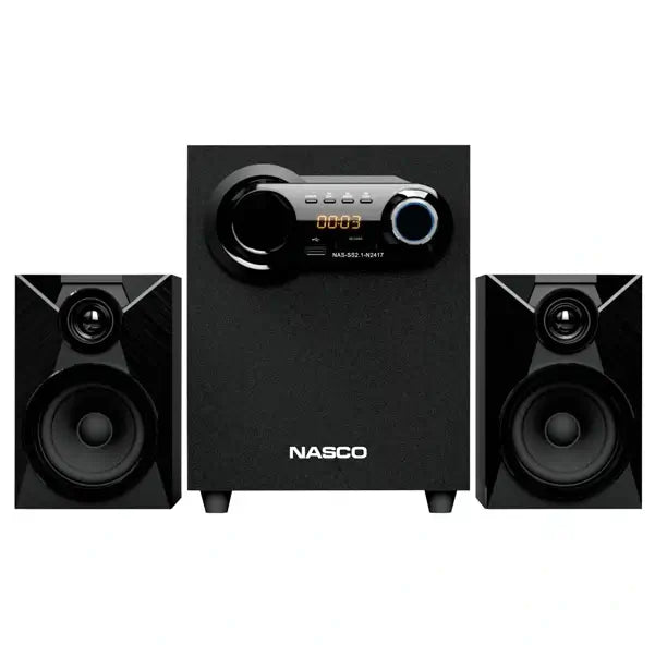 Lecteur multimédia 2.1CH télécommandé Nasco 20 W Bluetooth USB Radio FM Lecteur SD carte NAS-SS2.1-N2417