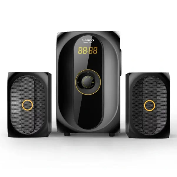 Lecteur Multimédia 2.1CH télécommandé Nasco 15 W Bluetooth USB Radio FM Lecteur SD carte NAS-SS2.1-N452