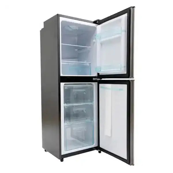 Réfrigérateur combiné double portes Nasco 136 L 3 tiroirs au réfrigérateur Économique NASD2-203FL-DS
