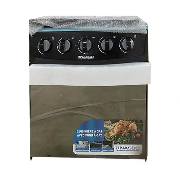 Gazinière 4 feux avec couvercle vitré Nasco Acier inoxydable 50x55CM Brûleurs ouverts NASGC-50MO+ST-CTZ