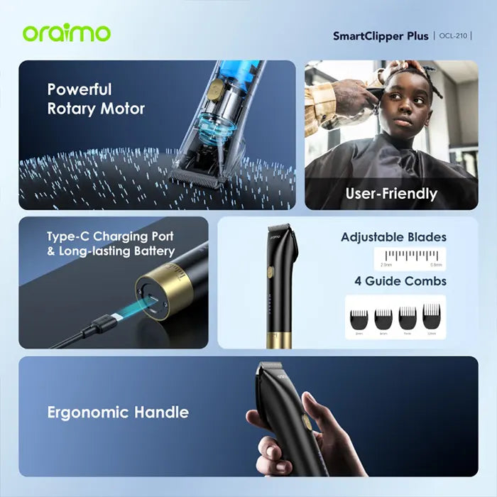 Lames réglables de la tondeuse à cheveux Oraimo Smart Clipper Plus OCL-210