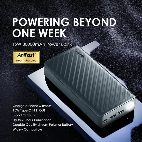 Oraimo OPB-1301 Traveler 4 – Powerbank Ultra-Capacité 30 000 mAh