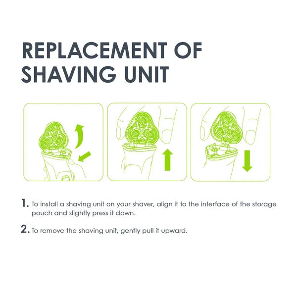 Oraimo Shaver Blade acier inoxydable coupe précise