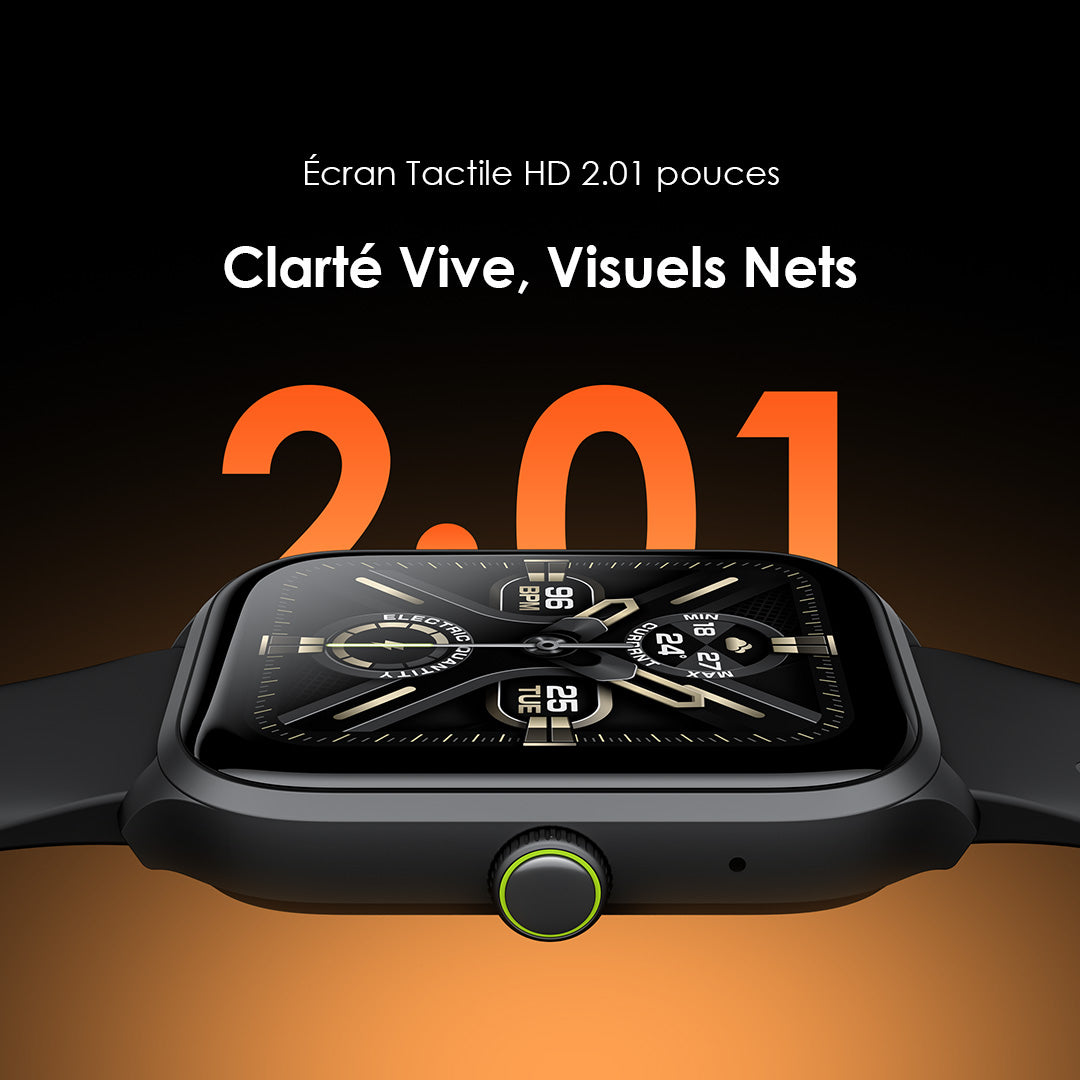 Oraimo Watch 5 Lite OSW-804 – Montre Connectée IP68 Écran 2,01" | Appels, Santé & Sport