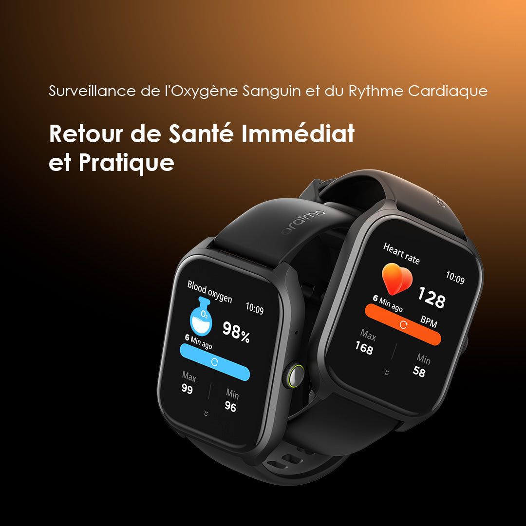 Oraimo Watch 5 Lite OSW-804 – Montre Connectée IP68 Écran 2,01" | Appels, Santé & Sport